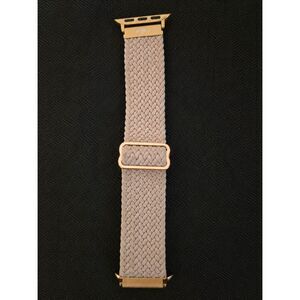 Braided Loop Apple Watch Band Adjustable Rose Gold Pink Stretchy Strap 8 inches